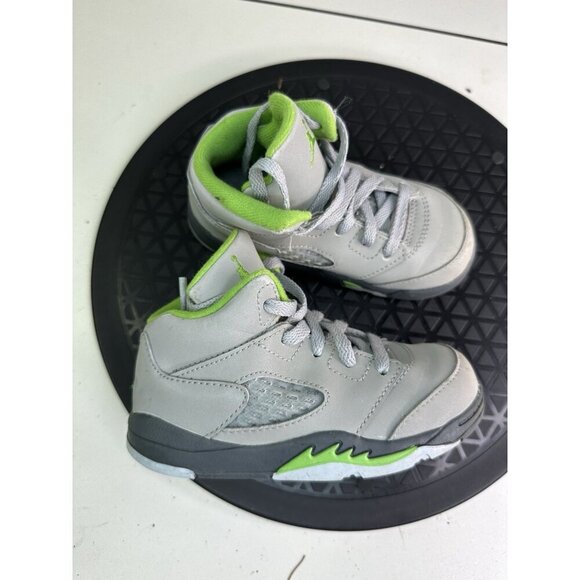 Air Jordan 5 Retro Shoes Sneakers Pre School Kids 8C Green Bean DQ3736-003 - Picture 1 of 10